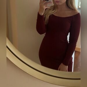 Burgundy old navy fall dress size size XS